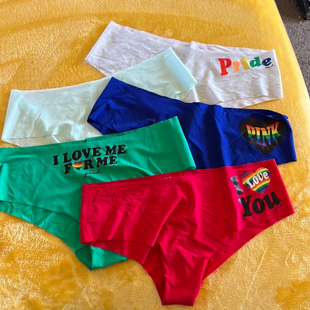5 PAIRS BRAND NEW PINK/VS CHEEKSTER PANTIES